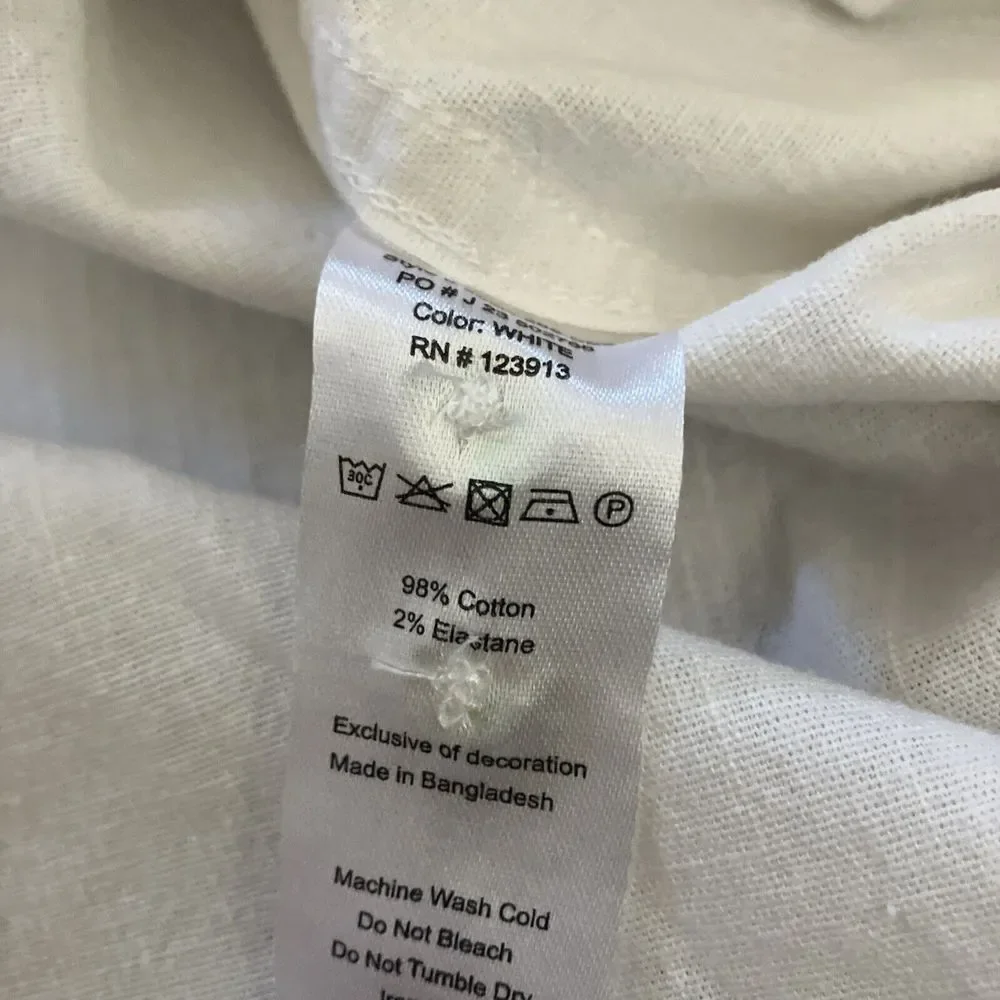 Jacks MFG Heritage‎ Chambray Noho Shirt Mens 3XL White Short Sleeve J23A-209-C88